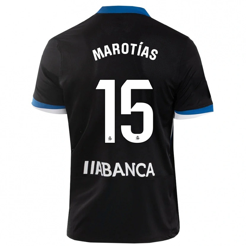Danxen Men Oscar Marotías #15 Black Blue White Away Jersey 2026/27 T-Shirt