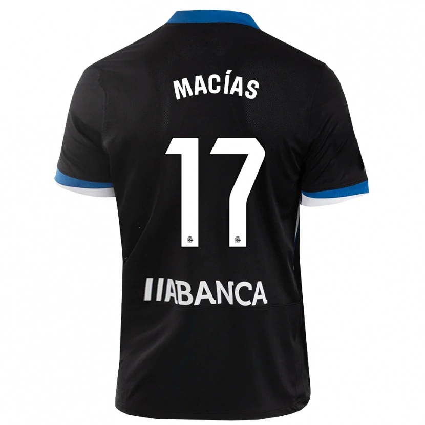 Danxen Men Luisao Macías #17 Black Blue White Away Jersey 2026/27 T-Shirt