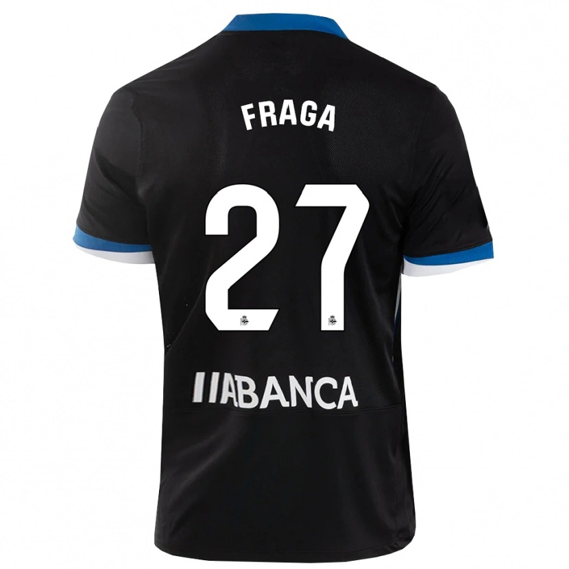 Danxen Men Álvaro Fraga #27 Black Blue White Away Jersey 2026/27 T-Shirt