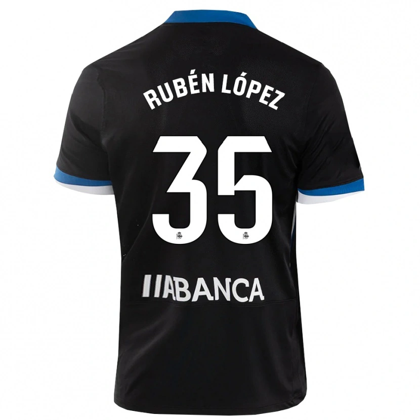 Danxen Men Rubén López #35 Black Blue White Away Jersey 2026/27 T-Shirt