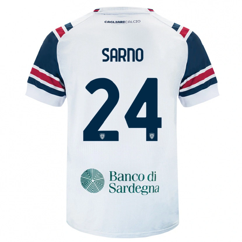 Danxen Men Vincenzo Sarno #24 White Red Green Away Jersey 2026/27 T-Shirt