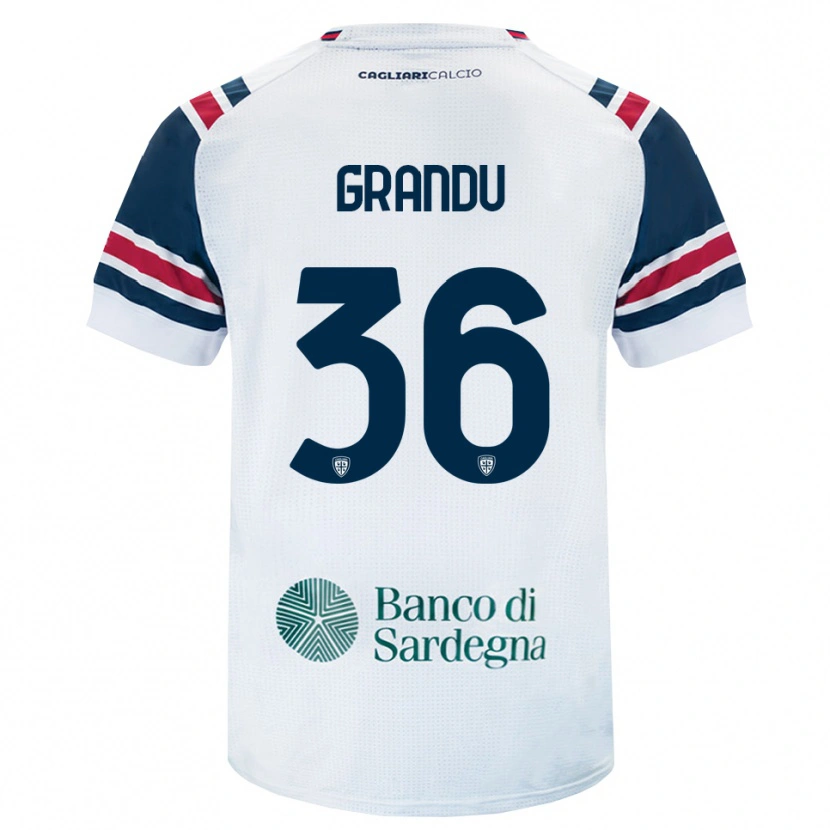Danxen Men Nicola Grandu #36 White Red Green Away Jersey 2026/27 T-Shirt