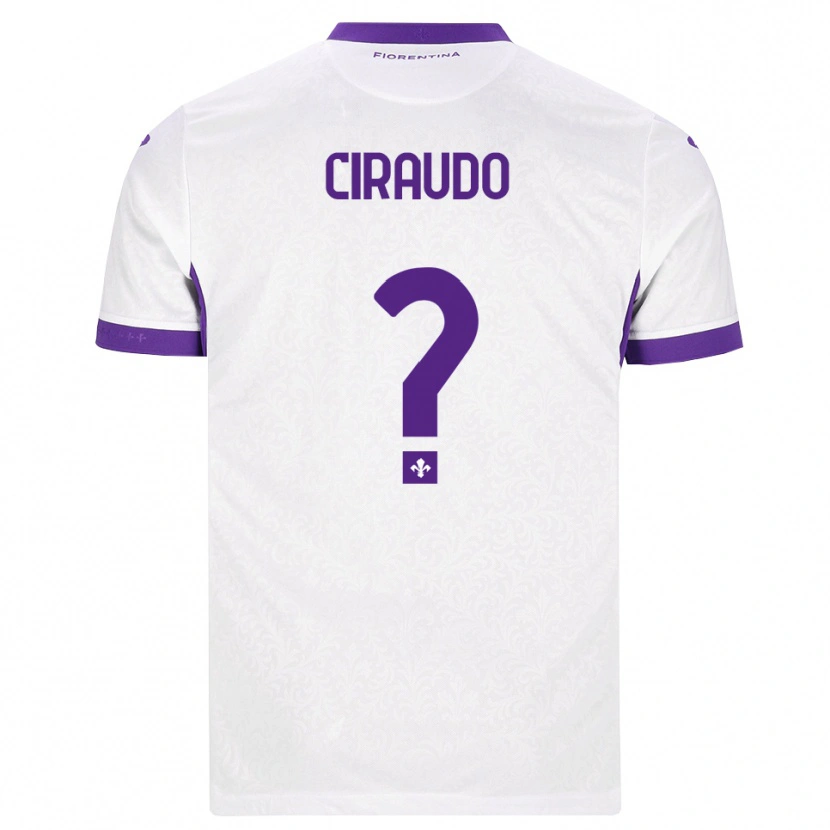 Danxen Men Alessio Ciraudo #0 White Purple Away Jersey 2026/27 T-Shirt