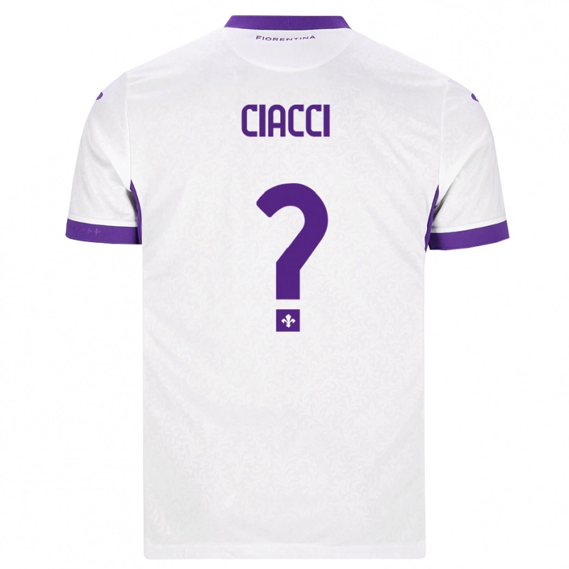 Danxen Men Niccolò Ciacci #0 White Purple Away Jersey 2026/27 T-Shirt
