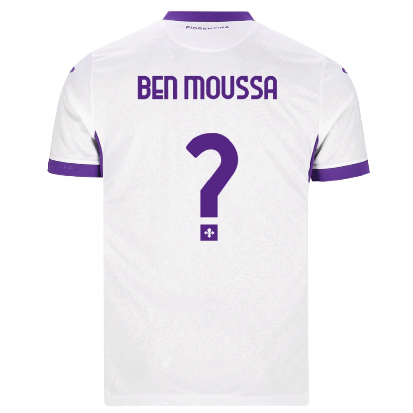 Danxen Men Mehdi Ben Moussa #0 White Purple Away Jersey 2026/27 T-Shirt