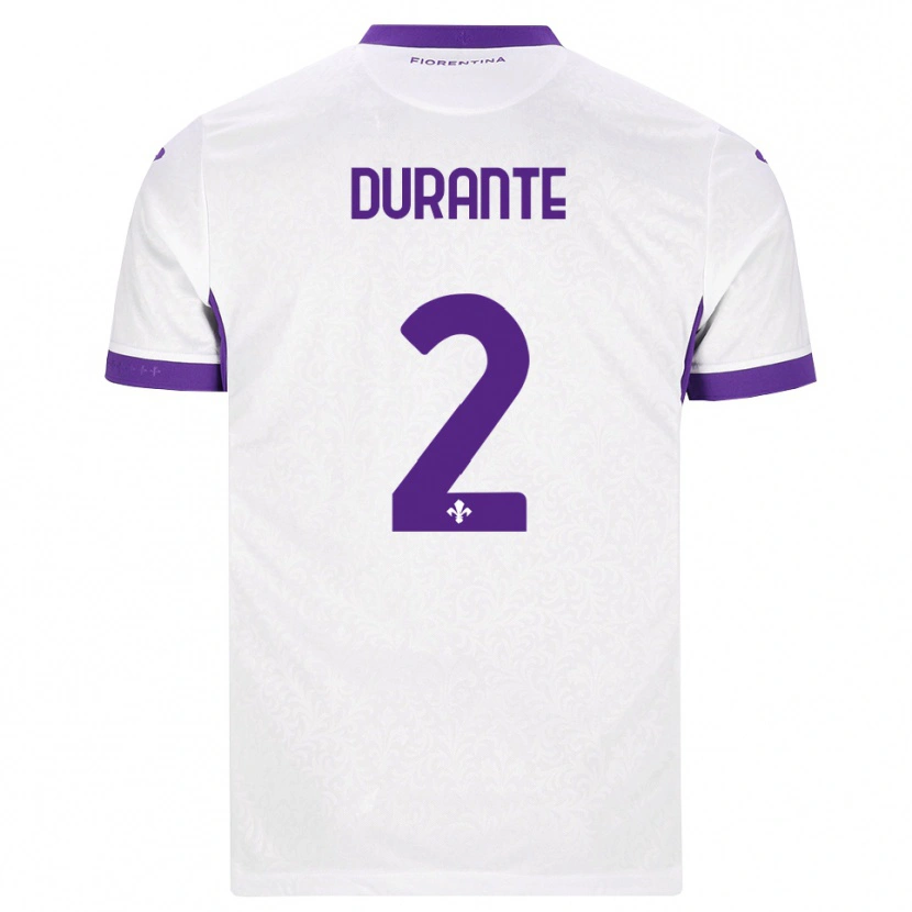 Danxen Men Francesca Durante #2 White Purple Away Jersey 2026/27 T-Shirt