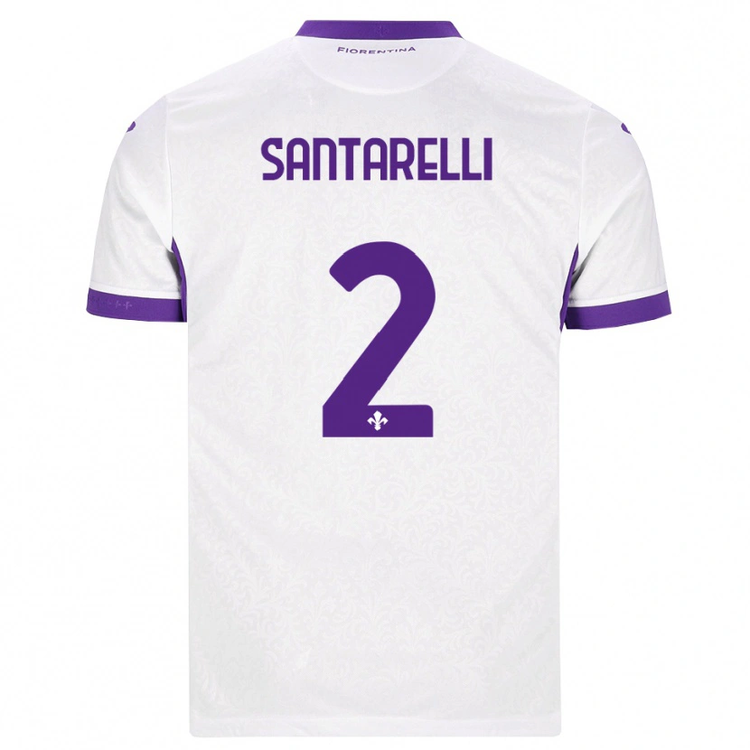 Danxen Men Andrea Santarelli #2 White Purple Away Jersey 2026/27 T-Shirt