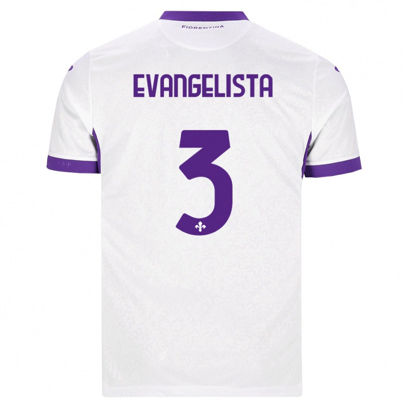 Danxen Men Carlo Evangelista #3 White Purple Away Jersey 2026/27 T-Shirt