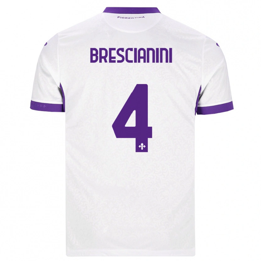 Danxen Men Marco Brescianini #4 White Purple Away Jersey 2026/27 T-Shirt