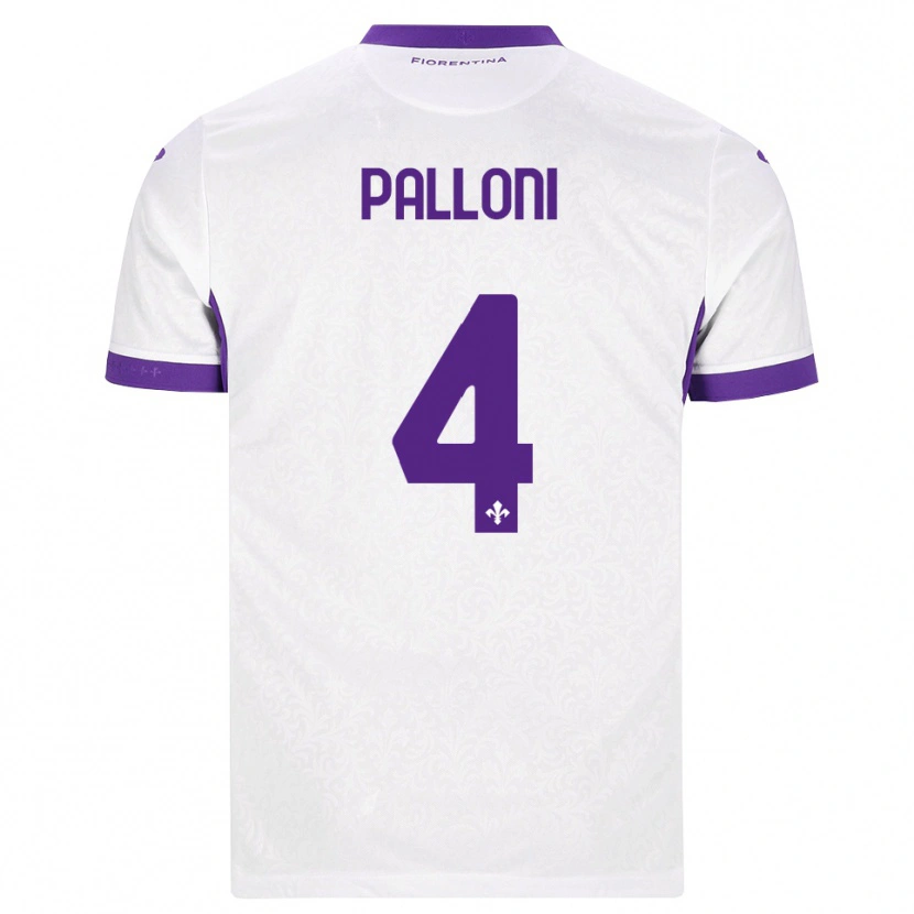 Danxen Men Samuele Palloni #4 White Purple Away Jersey 2026/27 T-Shirt