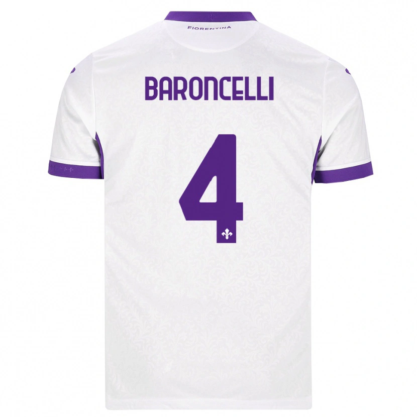 Danxen Men Leonardo Baroncelli #4 White Purple Away Jersey 2026/27 T-Shirt
