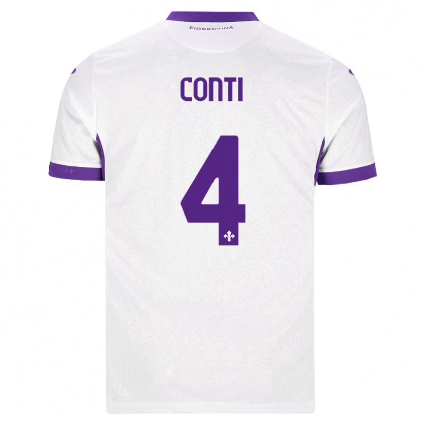 Danxen Men Gabriele Conti #4 White Purple Away Jersey 2026/27 T-Shirt