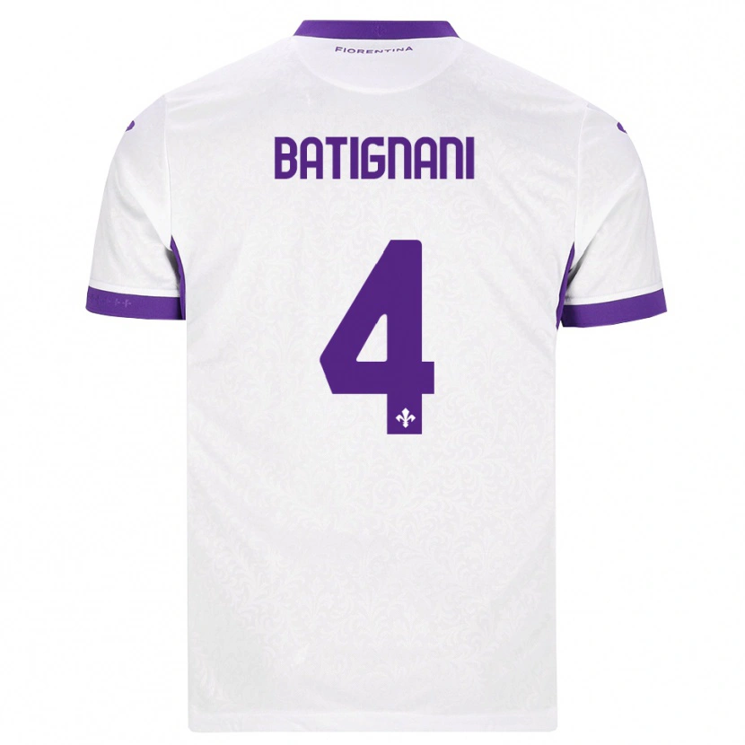 Danxen Men Francesco Batignani #4 White Purple Away Jersey 2026/27 T-Shirt