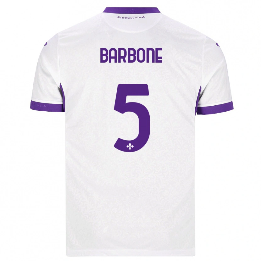 Danxen Men Mattia Barbone #5 White Purple Away Jersey 2026/27 T-Shirt