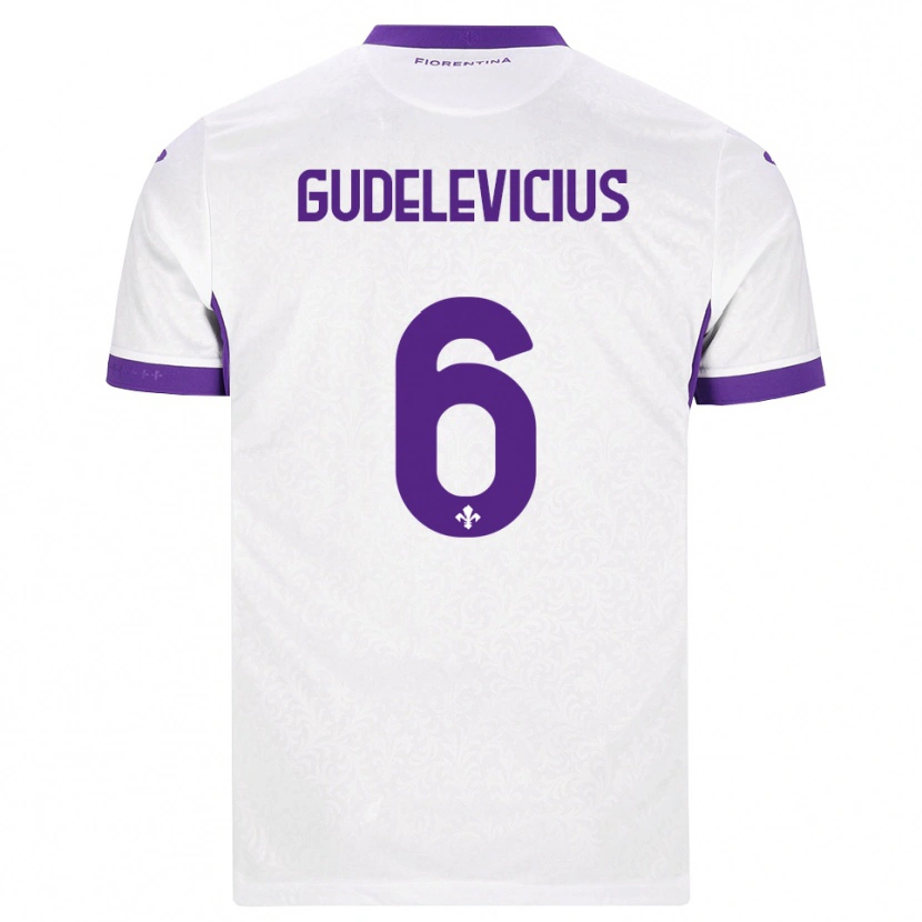 Danxen Men Ernestas Gudelevicius #6 White Purple Away Jersey 2026/27 T-Shirt