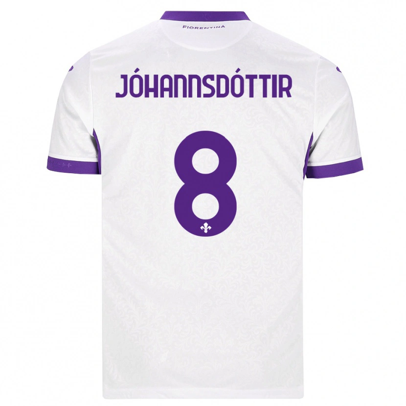Danxen Men Alexandra Jóhannsdóttir #8 White Purple Away Jersey 2026/27 T-Shirt
