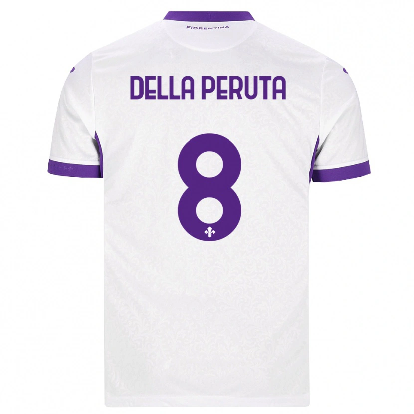 Danxen Men Victoria Della Peruta #8 White Purple Away Jersey 2026/27 T-Shirt