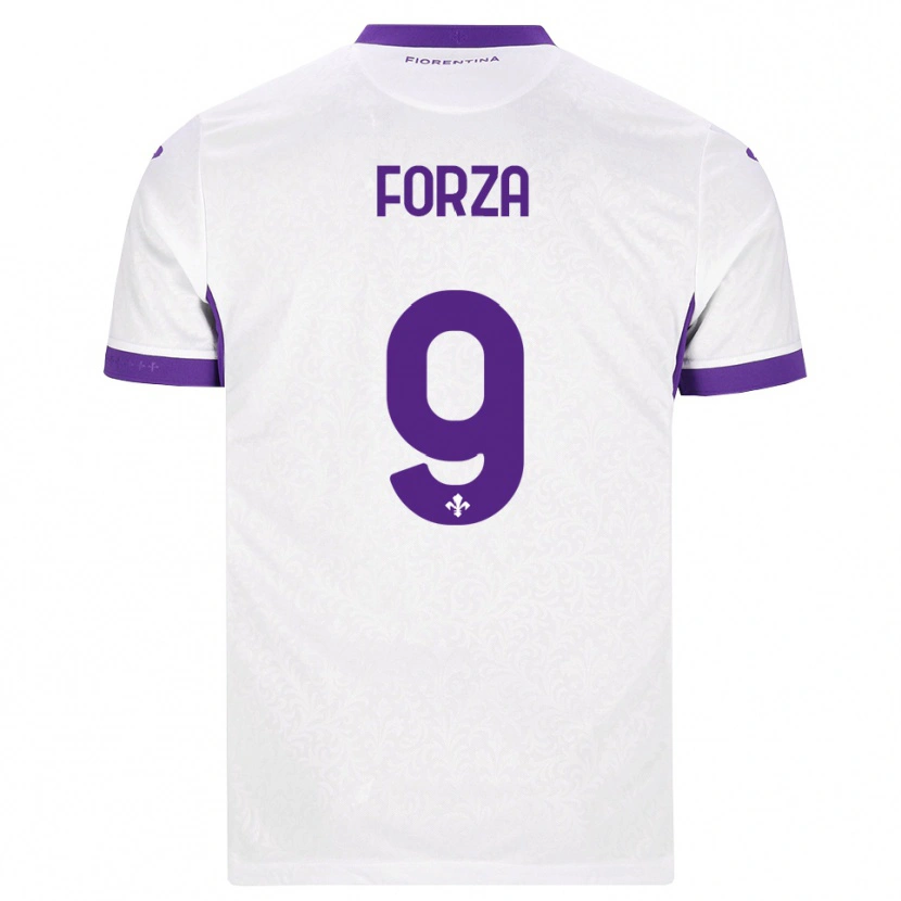 Danxen Men Francesco Forza #9 White Purple Away Jersey 2026/27 T-Shirt