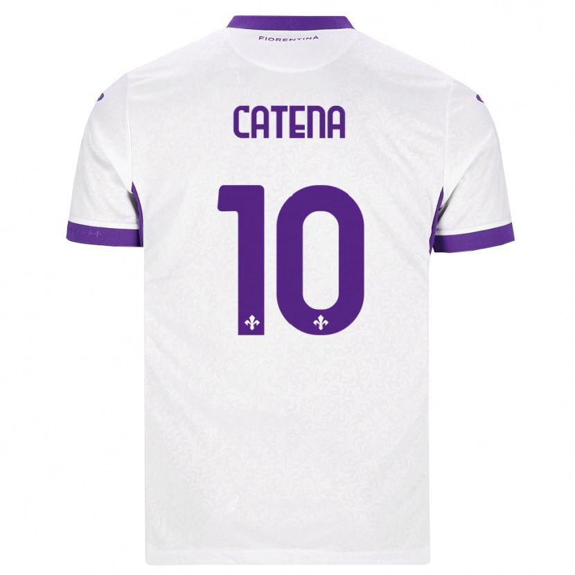 Danxen Men Michaela Catena #10 White Purple Away Jersey 2026/27 T-Shirt