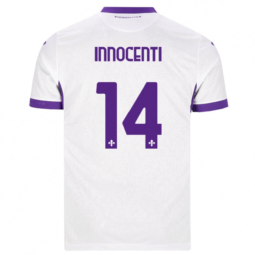 Danxen Men Daniele Innocenti #14 White Purple Away Jersey 2026/27 T-Shirt