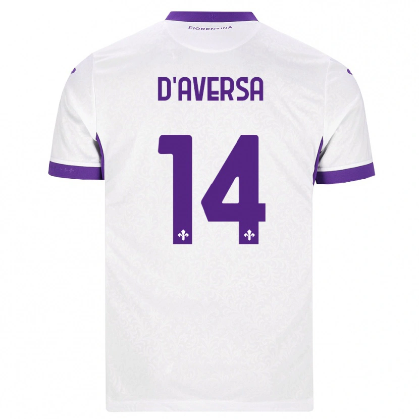 Danxen Men Simone D'aversa #14 White Purple Away Jersey 2026/27 T-Shirt