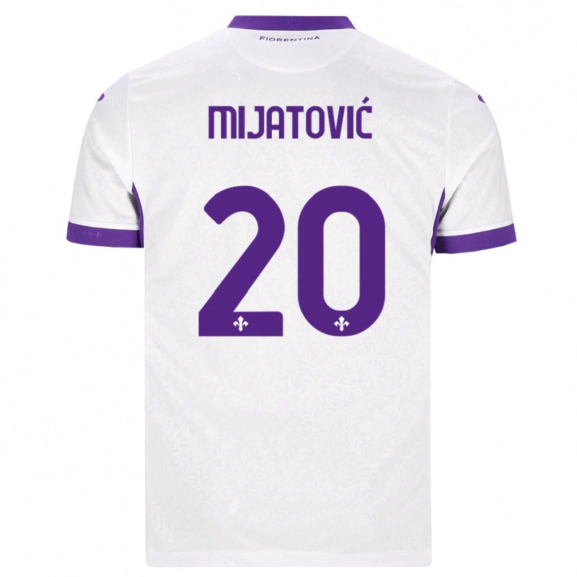 Danxen Men Milica Mijatović #20 White Purple Away Jersey 2026/27 T-Shirt