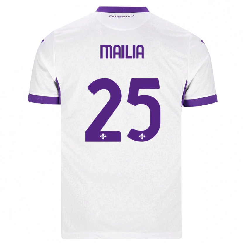Danxen Men Siria Mailia #25 White Purple Away Jersey 2026/27 T-Shirt