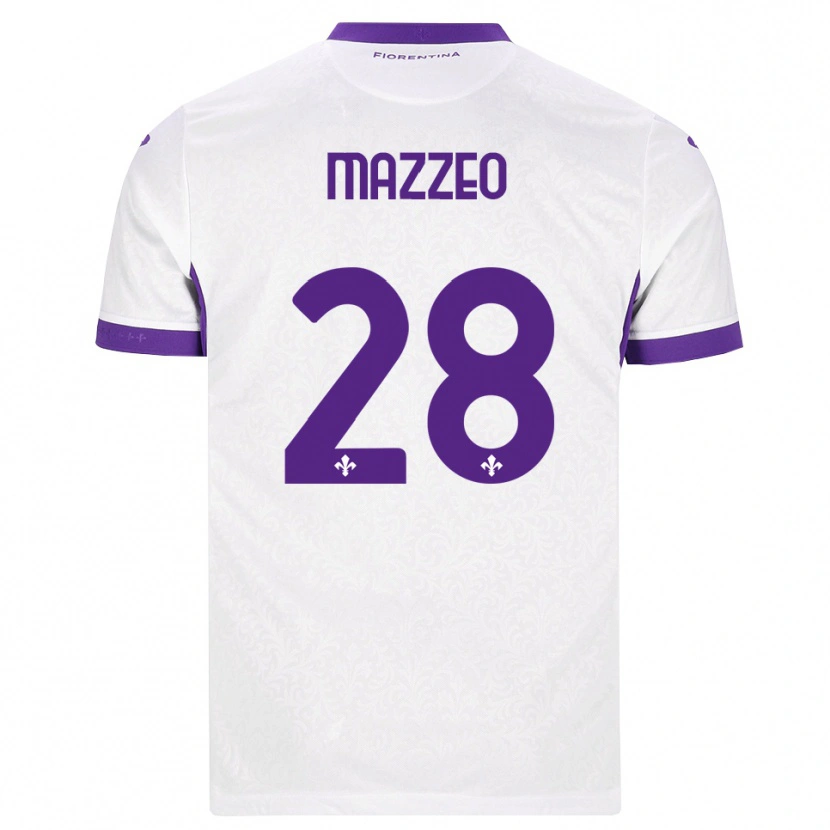 Danxen Men Brando Mazzeo #28 White Purple Away Jersey 2026/27 T-Shirt