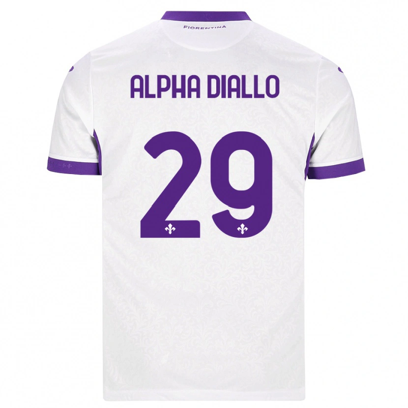 Danxen Men Alpha Diallo #29 White Purple Away Jersey 2026/27 T-Shirt