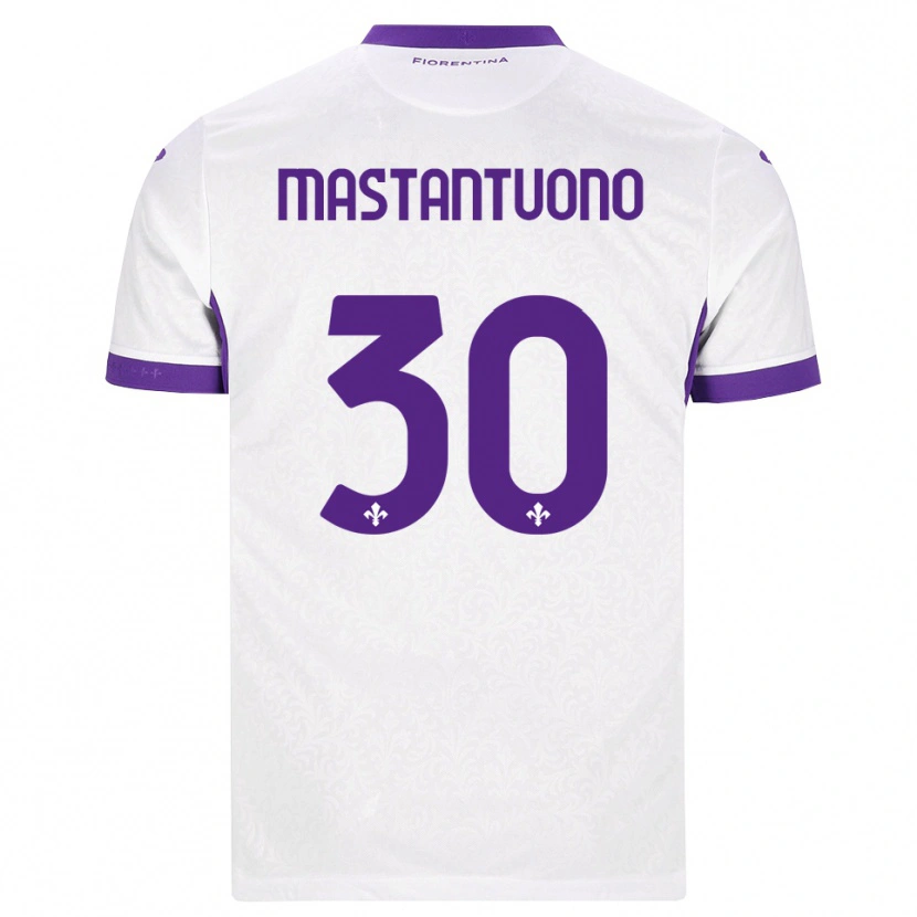 Danxen Men Franco Mastantuono #30 White Purple Away Jersey 2026/27 T-Shirt