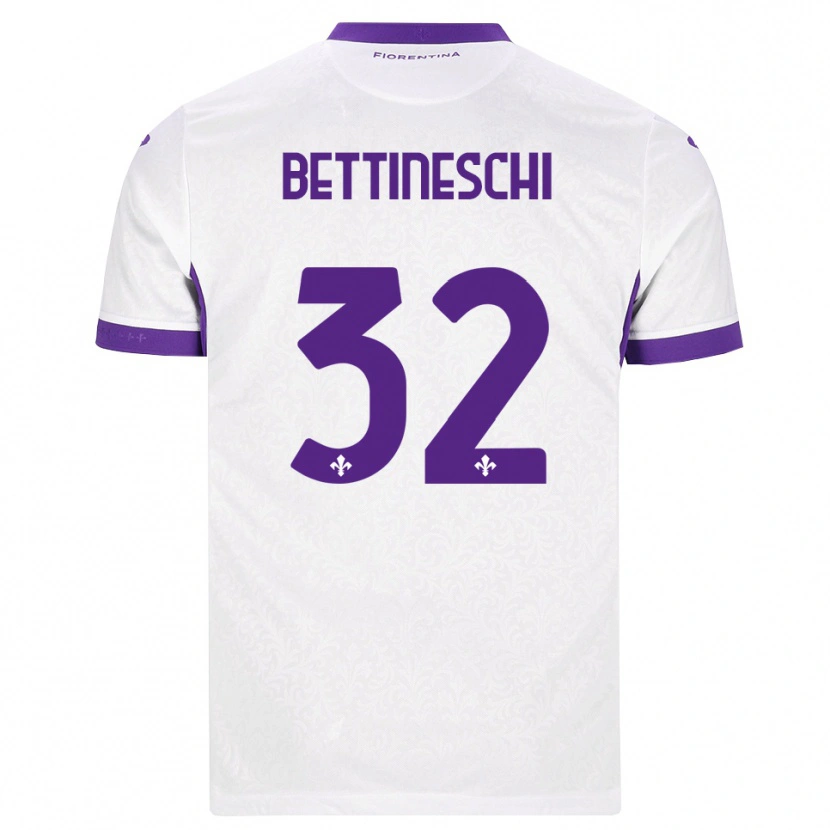 Danxen Men Giorgia Bettineschi #32 White Purple Away Jersey 2026/27 T-Shirt