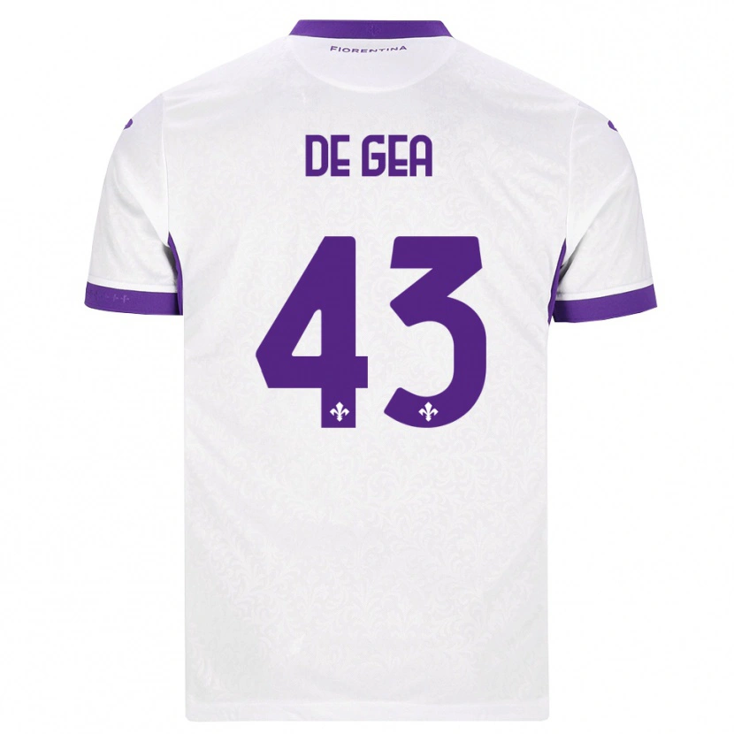 Danxen Men David De Gea #43 White Purple Away Jersey 2026/27 T-Shirt