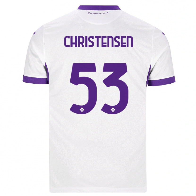 Danxen Men Oliver Christensen #53 White Purple Away Jersey 2026/27 T-Shirt