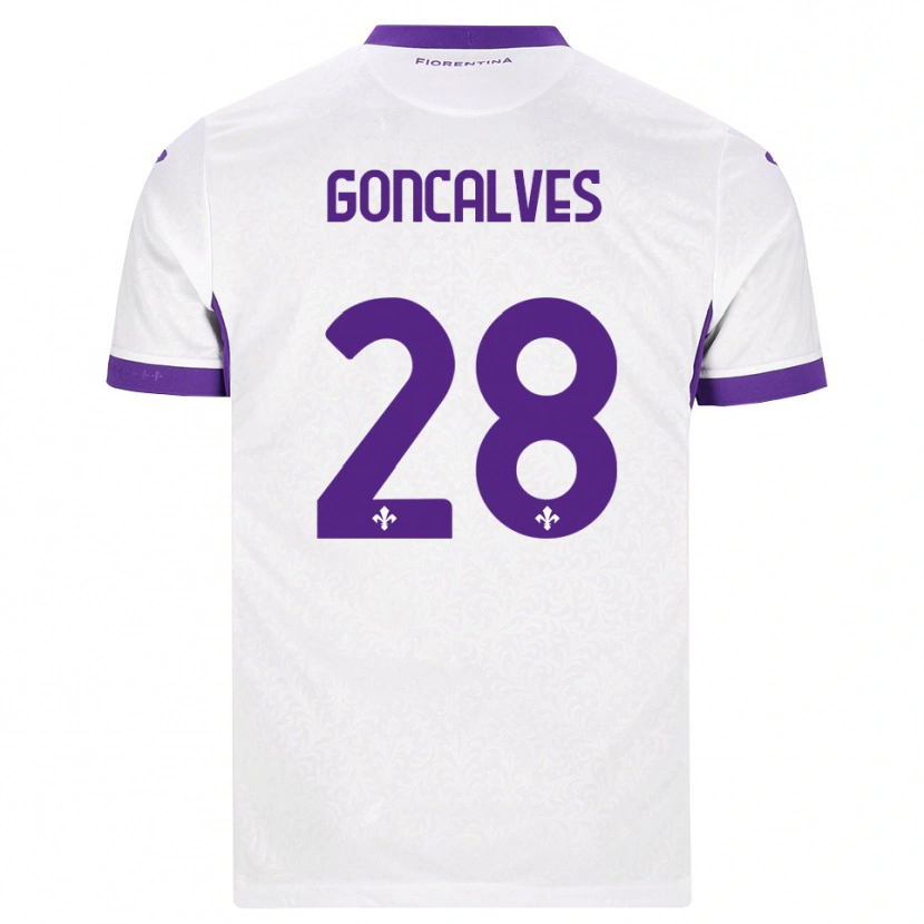 Danxen Women Pedro Gonçalves #28 White Purple Away Jersey 2026/27 T-Shirt