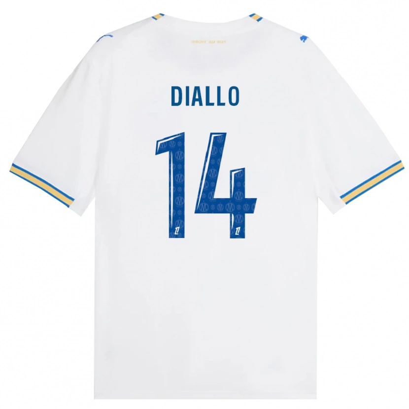 Danxen Women Eliès Diallo #14 Dodgerblue White Home Jersey 2026/27 T-Shirt