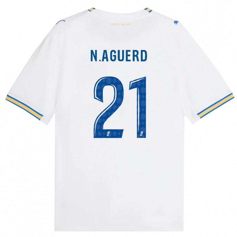 Danxen Women Nayef Aguerd #21 Dodgerblue White Home Jersey 2026/27 T-Shirt