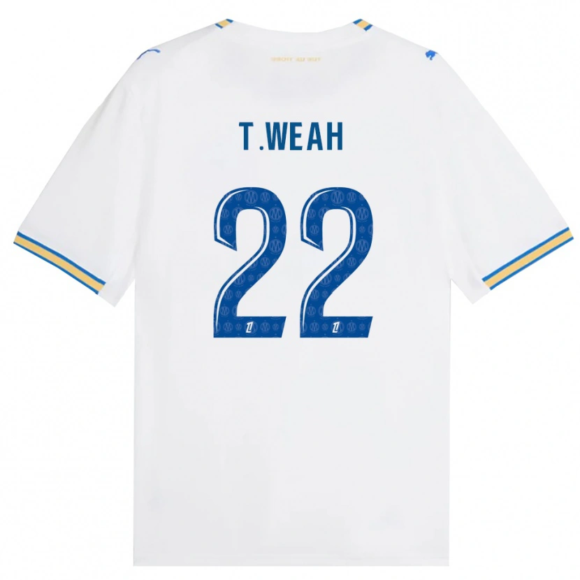 Danxen Women Timothy Weah #22 Dodgerblue White Home Jersey 2026/27 T-Shirt