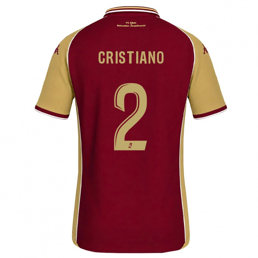 Danxen Women Cristiano De Castro Rolo #2 Goldenrod Dark Red Home Jersey 2026/27 T-Shirt