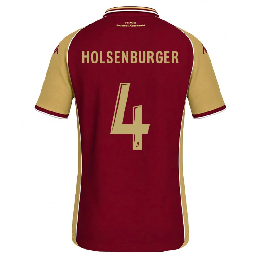 Danxen Women Ruben Holsenburger #4 Goldenrod Dark Red Home Jersey 2026/27 T-Shirt