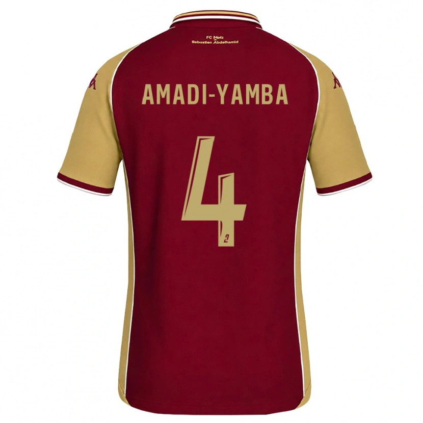 Danxen Women Nelson Amadi-Yamba #4 Goldenrod Dark Red Home Jersey 2026/27 T-Shirt