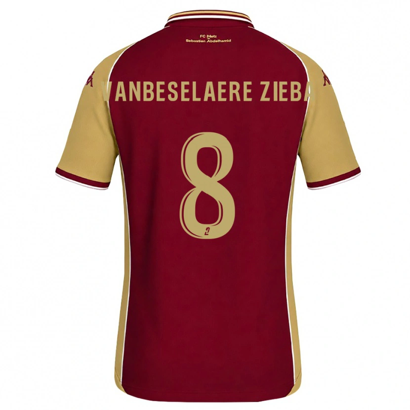 Danxen Women Vadim Vanbeselaere Zieba #8 Goldenrod Dark Red Home Jersey 2026/27 T-Shirt