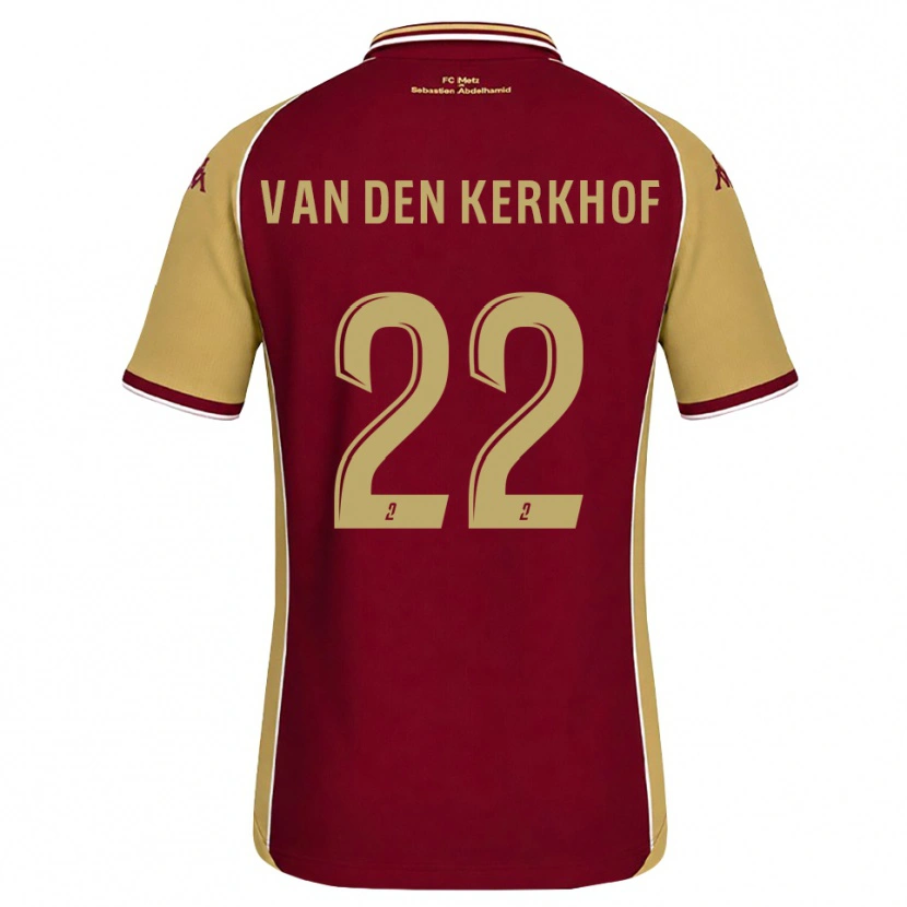 Danxen Women Kevin Van Den Kerkhof #22 Goldenrod Dark Red Home Jersey 2026/27 T-Shirt