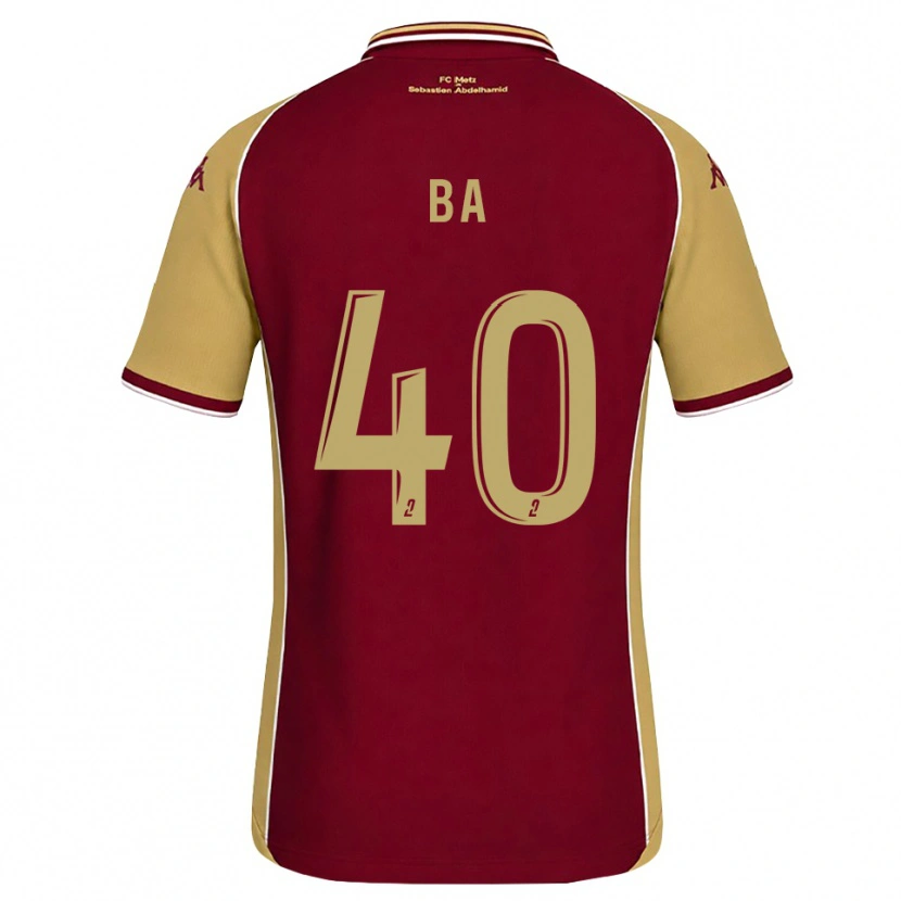 Danxen Women Ousmane Ba #40 Goldenrod Dark Red Home Jersey 2026/27 T-Shirt