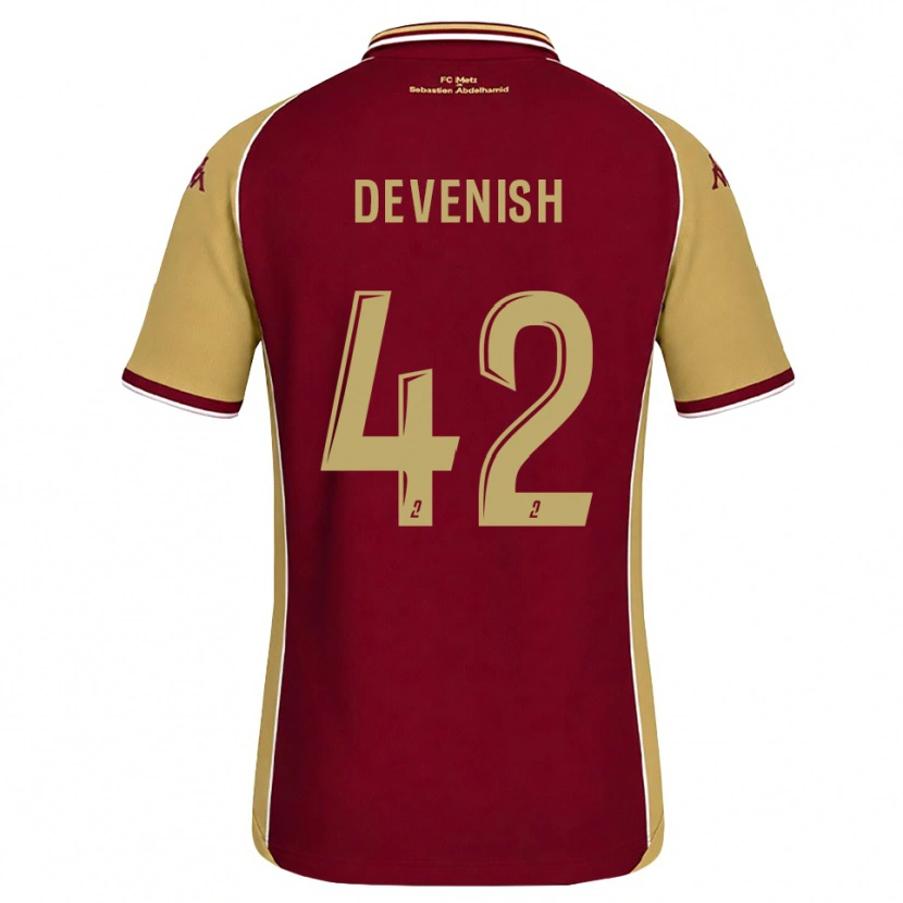 Danxen Women Cristian Devenish #42 Goldenrod Dark Red Home Jersey 2026/27 T-Shirt