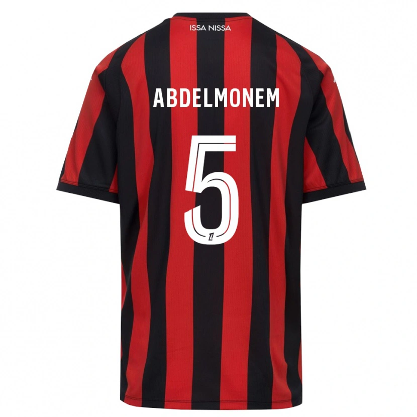 Danxen Women Mohamed Abdelmonem #5 Red Black White Home Jersey 2026/27 T-Shirt