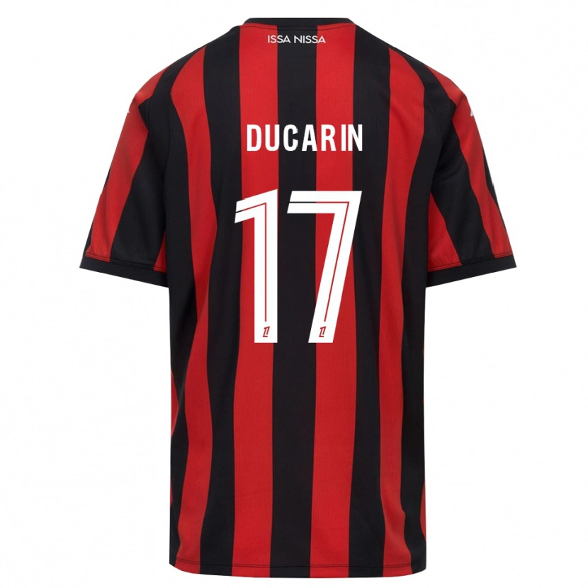 Danxen Women Léa Ducarin #17 Red Black White Home Jersey 2026/27 T-Shirt