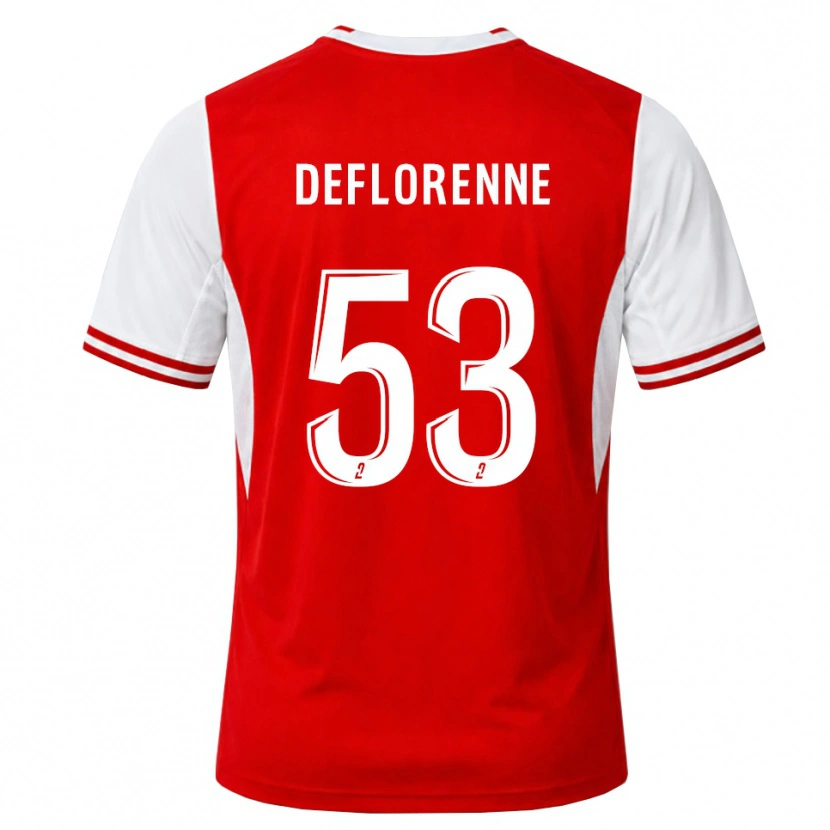 Danxen Women Théo Deflorenne #53 Red White Home Jersey 2026/27 T-Shirt