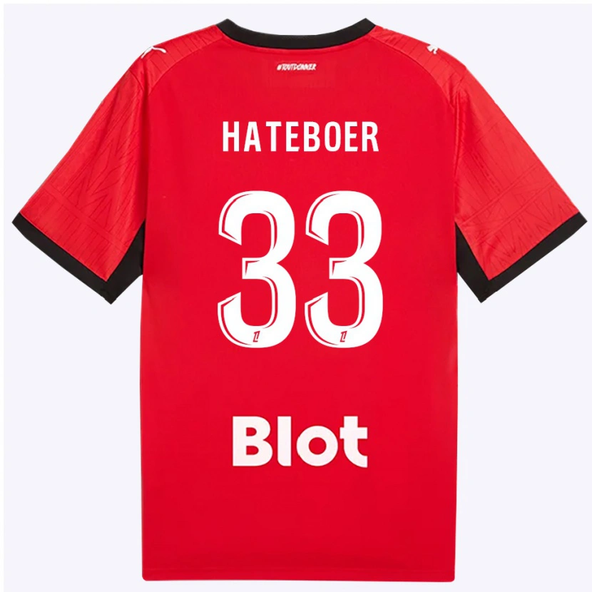 Danxen Women Hans Hateboer #33 Red Black White Home Jersey 2026/27 T-Shirt