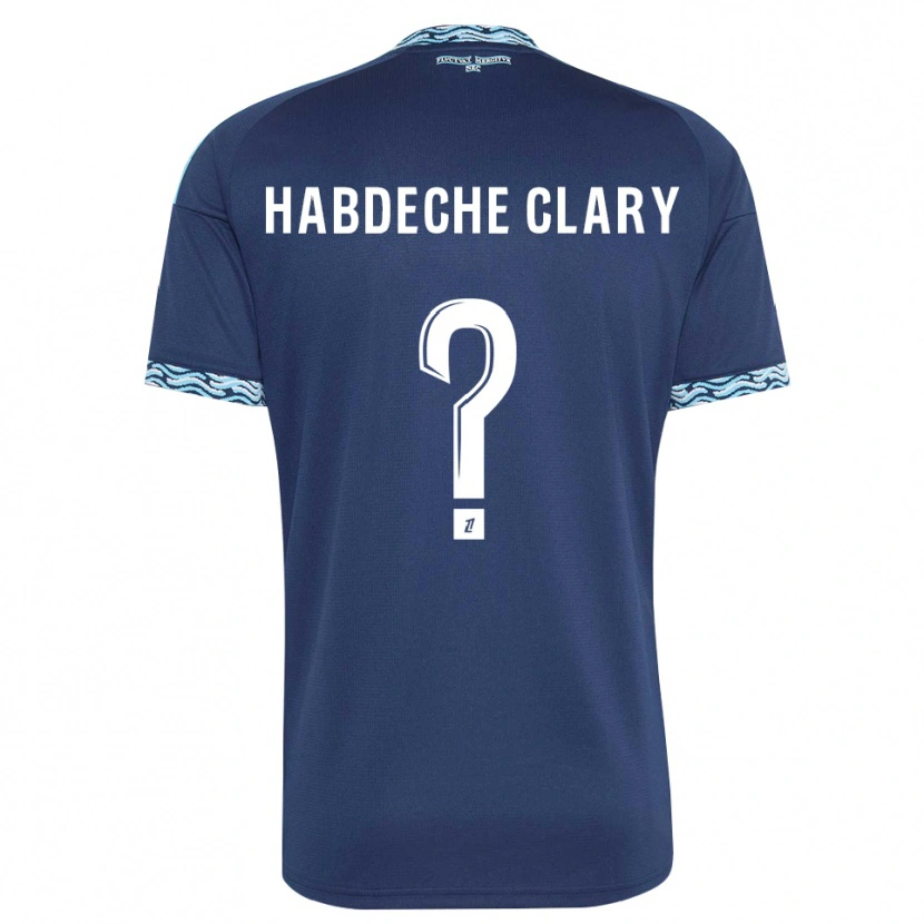 Danxen Women Yanis Habdeche Clary #0 Steelblue White Home Jersey 2026/27 T-Shirt