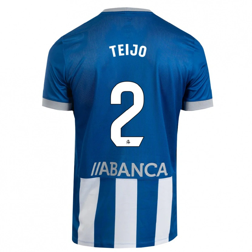 Danxen Women Quique Teijo #2 Blue Gray White Home Jersey 2026/27 T-Shirt